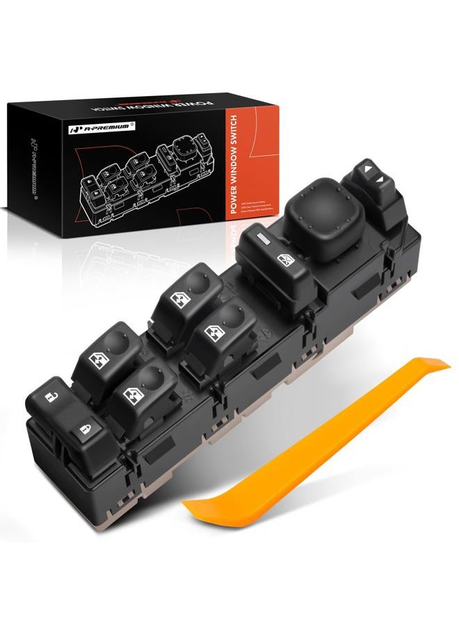 A-Premium Driver Side Master Power Window Switch - Compatible with Chevy GMC Cadillac Models - 2003-2007 - Escalade, Avalanche, Silverado, Suburban, Tahoe, Sierra, Yukon - Replace 15883323, DWS-220 - Image 1