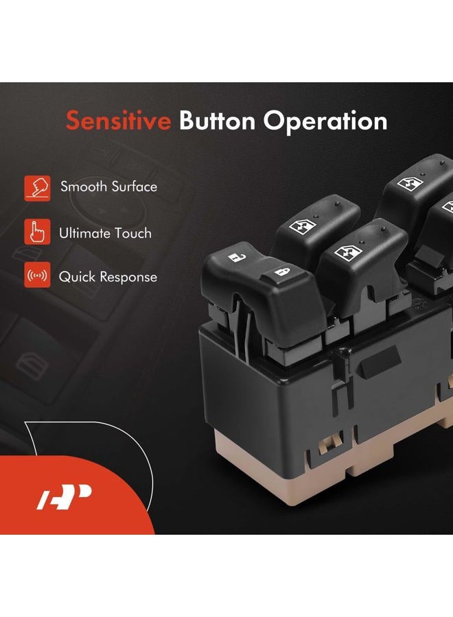 A-Premium Driver Side Master Power Window Switch - Compatible with Chevy GMC Cadillac Models - 2003-2007 - Escalade, Avalanche, Silverado, Suburban, Tahoe, Sierra, Yukon - Replace 15883323, DWS-220 - Image 5