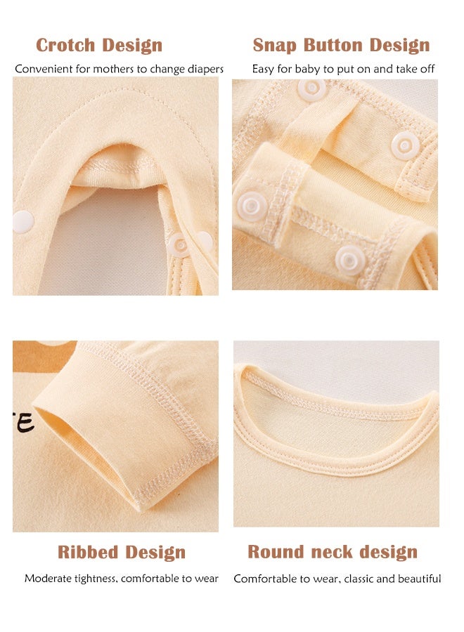 انسولار 25 قطعة صندوق هدايا للمولود الجديد، مجموعة ملابس بتصميم دب البسكويت من القطن 100%، مجموعة بداية كاملة للرضع وهدية لحفلة الاستقبال للأولاد والبنات، مناسبة لجميع الفصول - Image 4