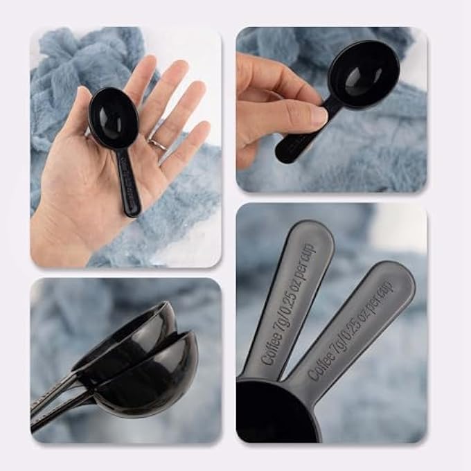 SWIUKPHE Coffee Bean Measuring Spoons 24 Pcs Disposable Teaspoon Measuring Spoons Coffee Scoop Measure For Tea Sugar Spices 7G Black - Image 3
