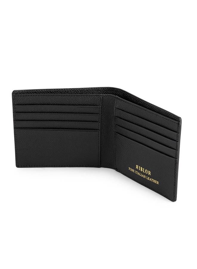 Riblor Serafino 8 Card Italian Leather Wallet Black - Image 2