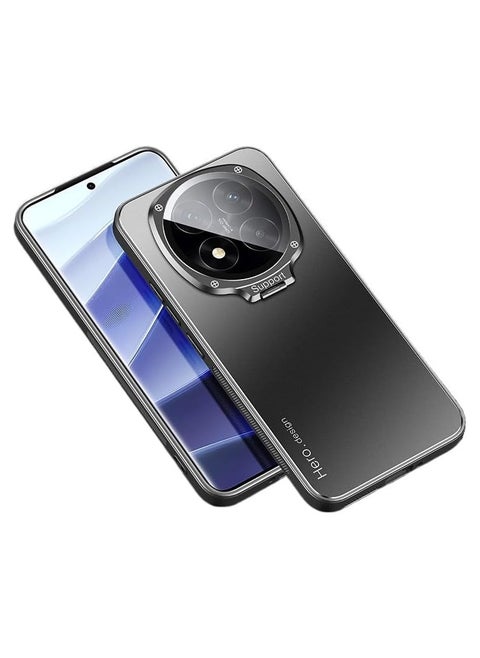 Magnetic Case Compatible with Xiaomi Redmi Note 14 Pro Plus, Built In Magnetic and Hidden Lens Mount, Seismic and Anti Fall Measures Cover for Redmi Note 14 Pro Plus (Black)
