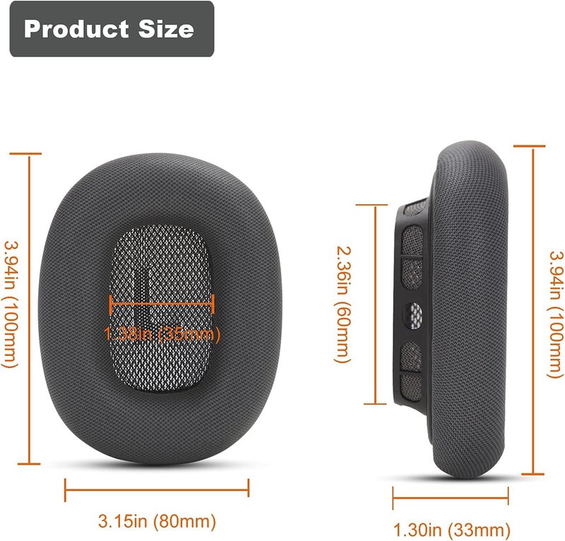 EARROCK Ear Cushions for AirPods Max Headphones Replacement Earpads Ear Cups Easy to Install with Protein Leather, Magnet and Memory Foam (Silvery) - Image 4