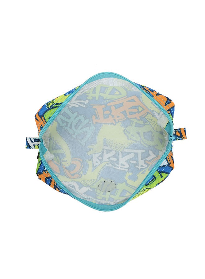 CUBS Dinosaur Print Waterproof pencil case pouch with zip closure  - Image 4