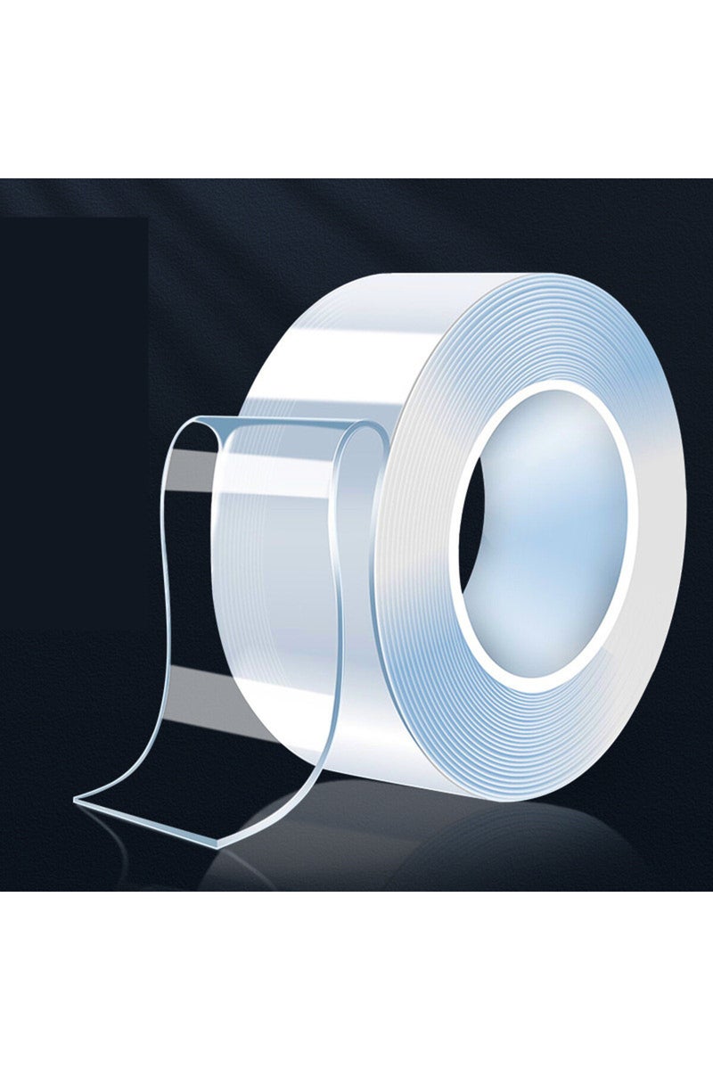 إيروريكس شريط نانو لاصق مزدوج الجوانب، مقاوم للماء، بدون أثر، متوفر بأطوال 30 مم، 1 مم، 1 متر، 1/3/5 متر، مناسب للحمامات والمطابخ. - Image 1
