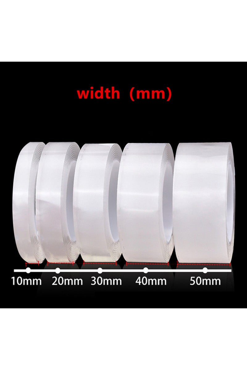 إيروريكس شريط نانو لاصق مزدوج الجوانب، مقاوم للماء، بدون أثر، متوفر بأطوال 30 مم، 1 مم، 1 متر، 1/3/5 متر، مناسب للحمامات والمطابخ. - Image 3