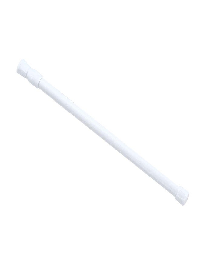 Milltrip Shower Curtain Rod, Adjustable Spring Loaded Tension Rod Shower Extendable Curtain Closet Window Rail Pole White Shower Curtain Rod 11.81 to 19.69 Inch - Image 1