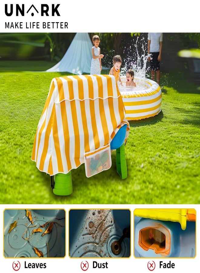 UNARK Water Table Cover for Toddler Outdoor Toys,Kids Water Table Cover for Water Table,Water Table Accessories for Water Table For Toddlers 1-3,Water Table Covers For Toddler Outdoor Toys (Yellow) - Image 5