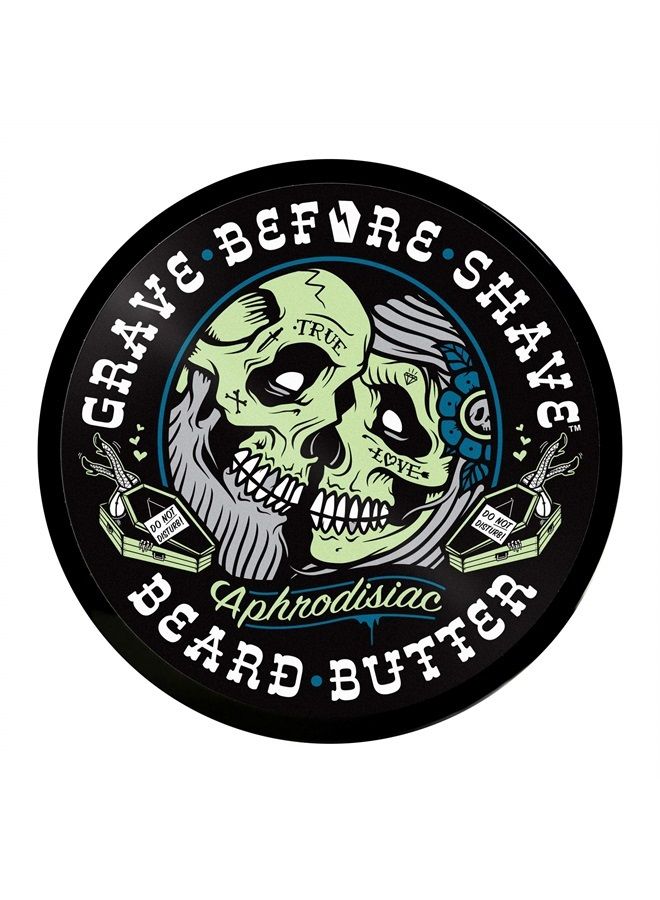 GRAVE BEFORE SHAVE Leather/Cedar-wood scent Beard Conditioning Butter 4 oz.
