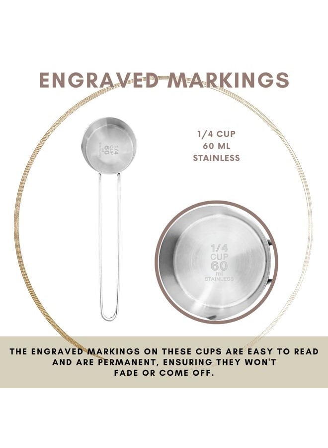 Knupp Co. Stainless Steel Measuring Cup Wire Handle, Measuring Cup 1/4 Cup, Measuring Cup 60ML, Long Handle - Image 5