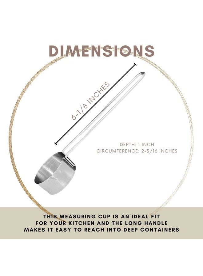 Knupp Co. Stainless Steel Measuring Cup Wire Handle, Measuring Cup 1/4 Cup, Measuring Cup 60ML, Long Handle - Image 3
