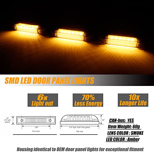 TurningMax Truning Max Smoked Lens Front/Center Grille LED Lights DRL Lamps For Toyota FJ Cruiser 2007-2014 - Image 3