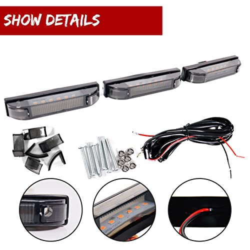 TurningMax Truning Max Smoked Lens Front/Center Grille LED Lights DRL Lamps For Toyota FJ Cruiser 2007-2014 - Image 4