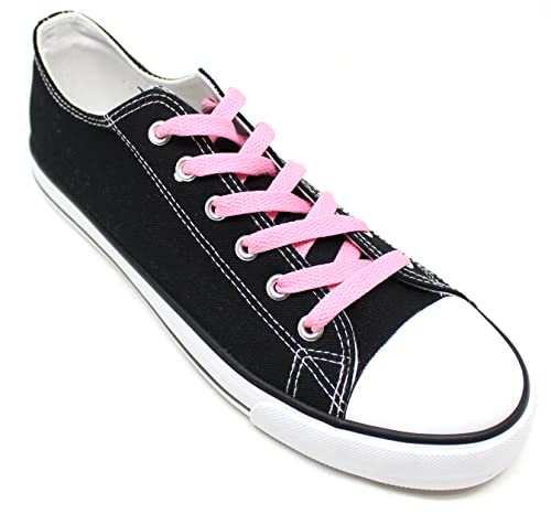 BCB Wear Flat Shoelaces 5/16" Wide Solid Colors Several Lengths For Sneakers and Shoes (Pink-45) - Image 4