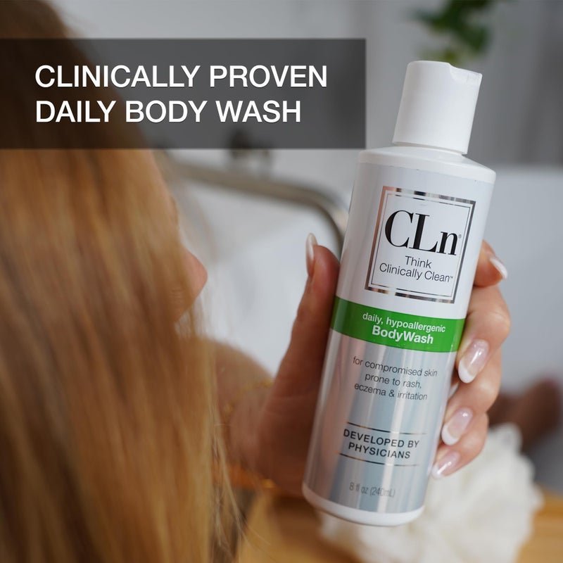 CLnÂ® BodyWash â€“Non-Drying Body Wash, For Compromised Skin Prone to Eczema, Dermatitis, Rash & Hidradenitis Suppurativa, Fragrance-Free & Paraben-Free, 8 fl oz. - Image 5