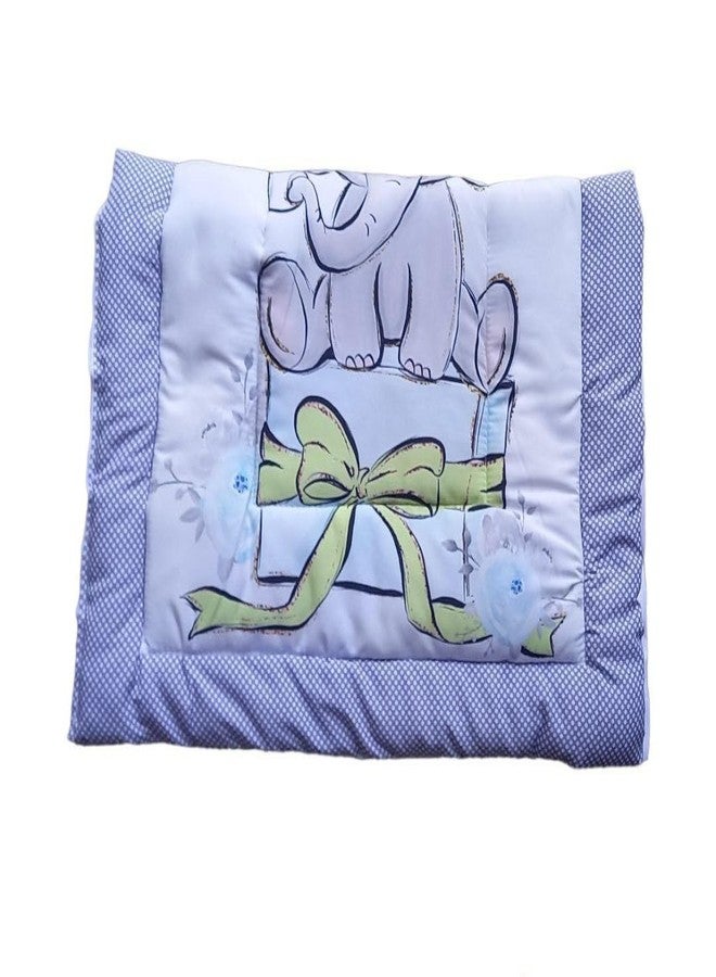 ONDOLL Newborn Baby Pom Pom Cotton Baby Bed | Godari | Cradle Bed | Crib Sheet | Changing Mat Baby Godadi |Bedding Set | Mattress_Pack of 1 Piece_(V_i_668656_Blue) - Image 4
