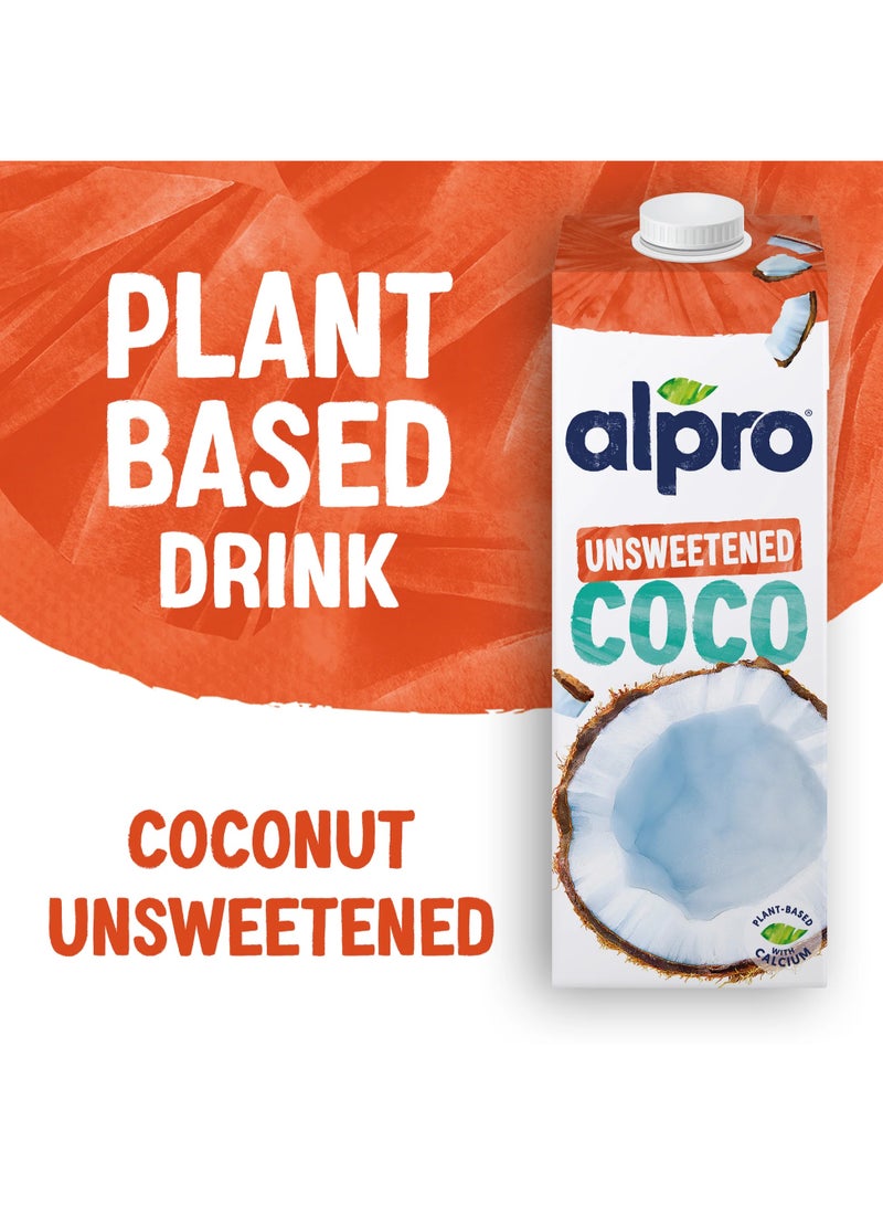 ألبرو مشروب جوز الهند غير المحلى من Alpro 1 لتر × 4 – حليب نباتي - Image 4
