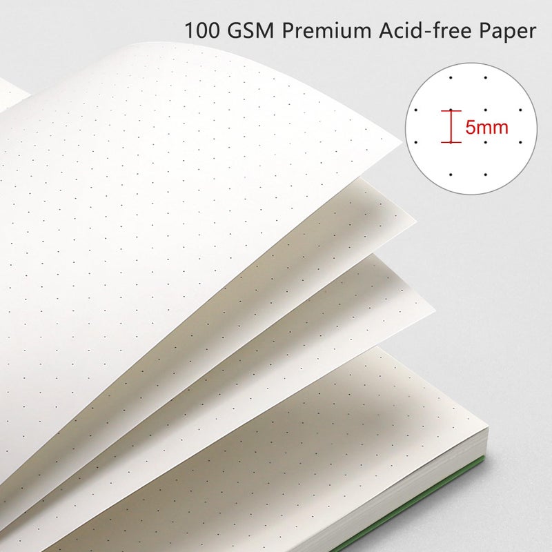 RETTACY Dotted Journal Notebook, 300 Pages, A5 Medium Size (5.7'' Ã— 8.2''), 100 GSM Thick Paper, Flexible Plastic Cover, Spiral-bound, for Bullet Journaling, Planning, Tracking (Lilac) - Image 3