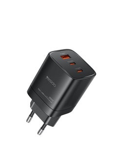 Yesido YC65 Low Temperatures 65W Fast Charging 2 USB-C & USB-A Three-port EU GaN Fast Charger  - Image 1