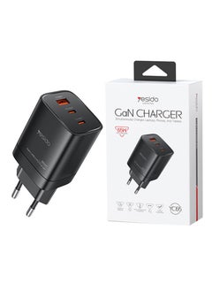 Yesido YC65 Low Temperatures 65W Fast Charging 2 USB-C & USB-A Three-port EU GaN Fast Charger  - Image 2