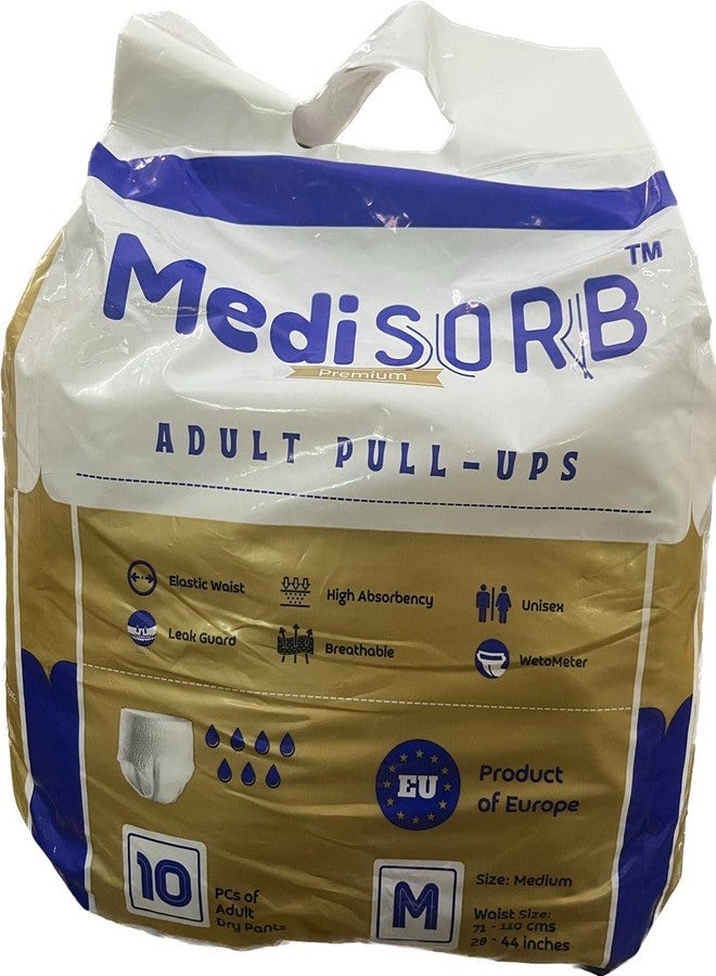 Medisorb Unisex Adult Incontinence- Pack of 10, Medium - Image 4