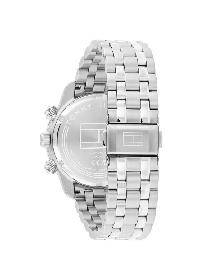 Tommy Hilfiger TH85 Men’s Analog Watch – Green Dial, Silver Stainless Steel Strap, Quartz Movement (1792214) - Image 3