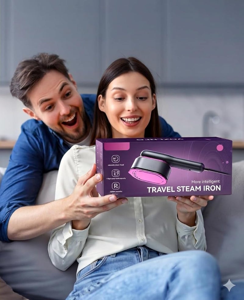 kikvi Steam Iron, steamer for ironing clothes : 2-in-1 Handheld Garment Steamer & Iron, Compact,Convenient Vertical Steaming, 1200Watt Quick Heatup, Large Ceramic Panel Ironing, Kills 99.9%* Bacteria - Image 4