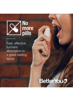 BetterYou Turmeric Oral Spray - Natural Liquid Turmeric Supplement - an Easy, Comfortable Pill Alternative - Natural Orange Flavor - 0.85 oz  - Image 4