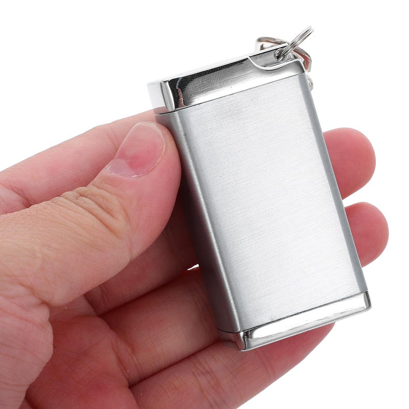 Windproof Metal Portable Ashtray With Keyring And Lid For Outdoor Travel Pocket Size - Image 5