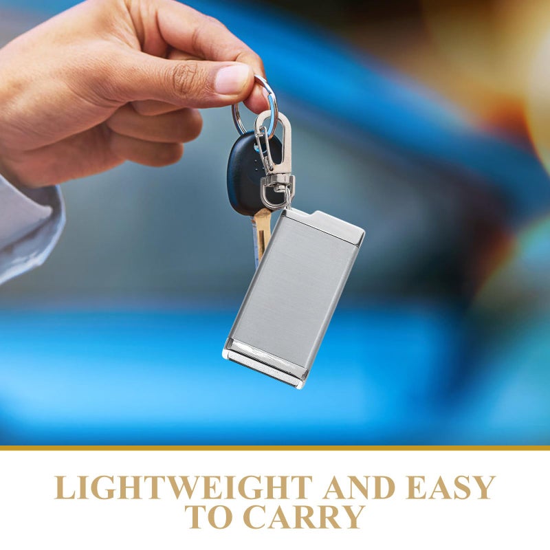 Windproof Metal Portable Ashtray With Keyring And Lid For Outdoor Travel Pocket Size - Image 4