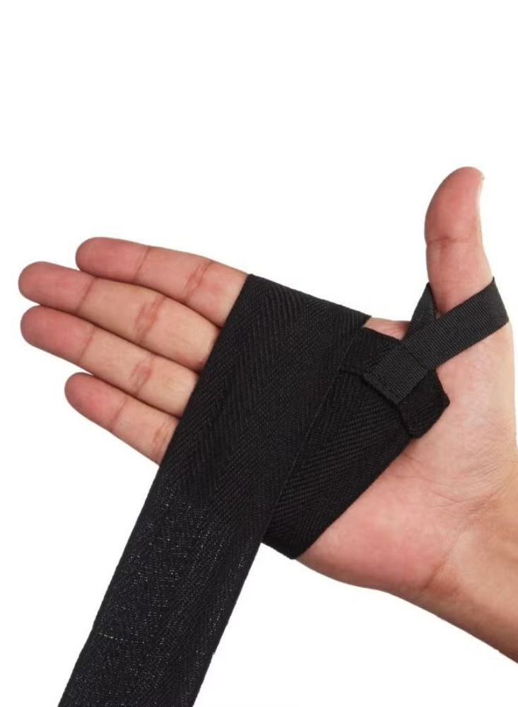 Dreamzon لفائف يد الملاكمة المستوى 2 باللون الأسود 180 بوصة - Image 3