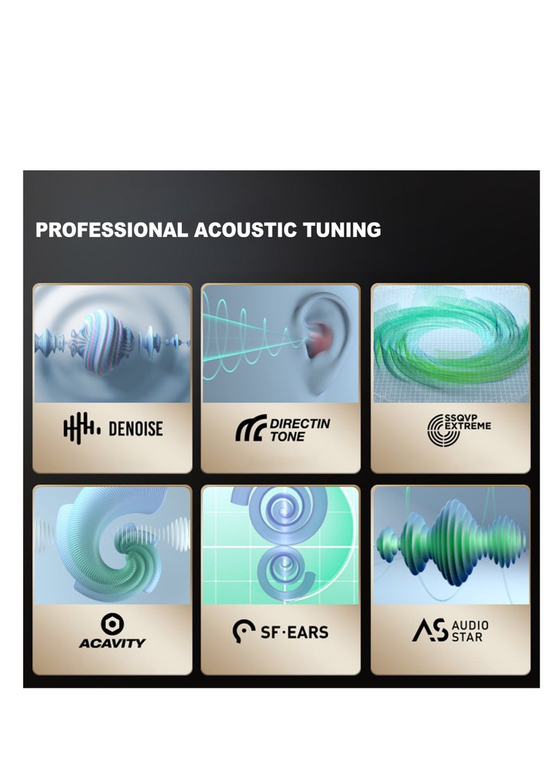 ساناج سماعة A5S بتقنية التوصيل العظمي الحقيقية مفتوحة الأذن تعمل بالبلوتوث لاسلكية للرياضة مقاومة للماء بصوت ستيريو ثلاثي الأبعاد - Image 2
