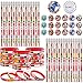 Supervitae 90 Pcs International World Flags Party Favor Accessory Include 30 Flags of World Nation Pencil 30 Rubber Wristband 30 Badge Button Pin for Travel Trip Around The Globe Back to School Decor - Image 2