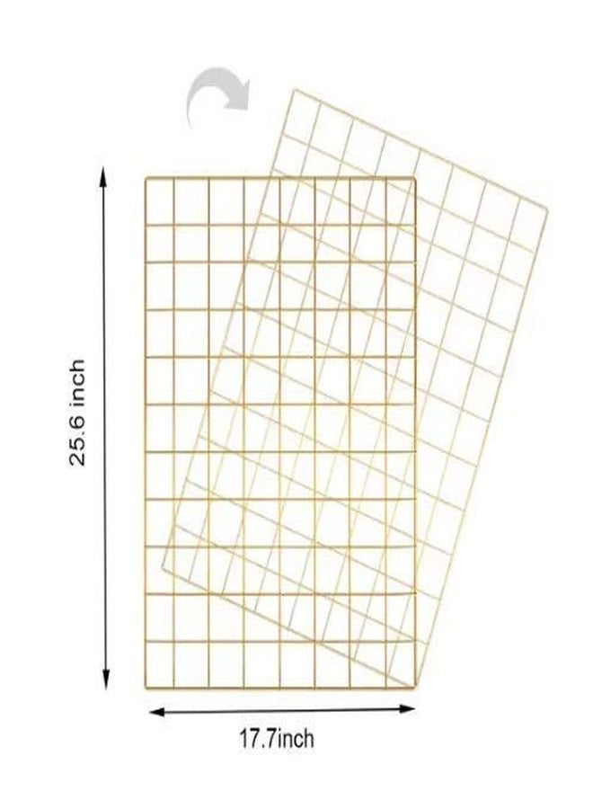Pikify DIY Steel Grid Photo Frame for Wall [45 * 65cm] Clip Holder Multi Functional Creative Mesh Wall Grid-(GOLD)-[MADE IN INDIA], metal Rectangular - Image 3