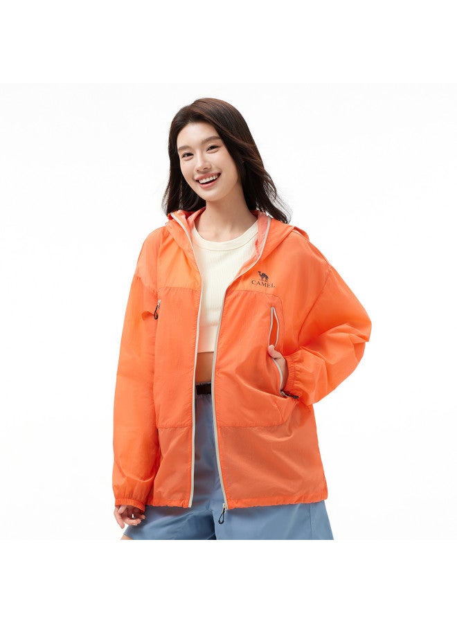 camel Junkai Same Style Outdoor Hooded Sun Protection Jacket 25 Spring Summer Sun Shade Sunscreen Breathable Jacket Unisex Sun Protection Jacket - Image 4