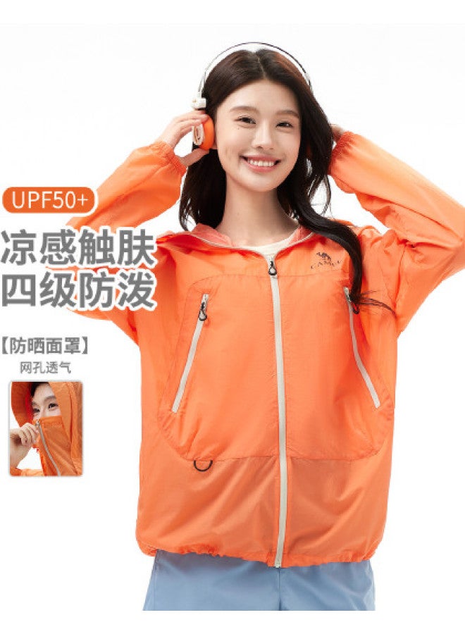 camel Junkai Same Style Outdoor Hooded Sun Protection Jacket 25 Spring Summer Sun Shade Sunscreen Breathable Jacket Unisex Sun Protection Jacket - Image 1