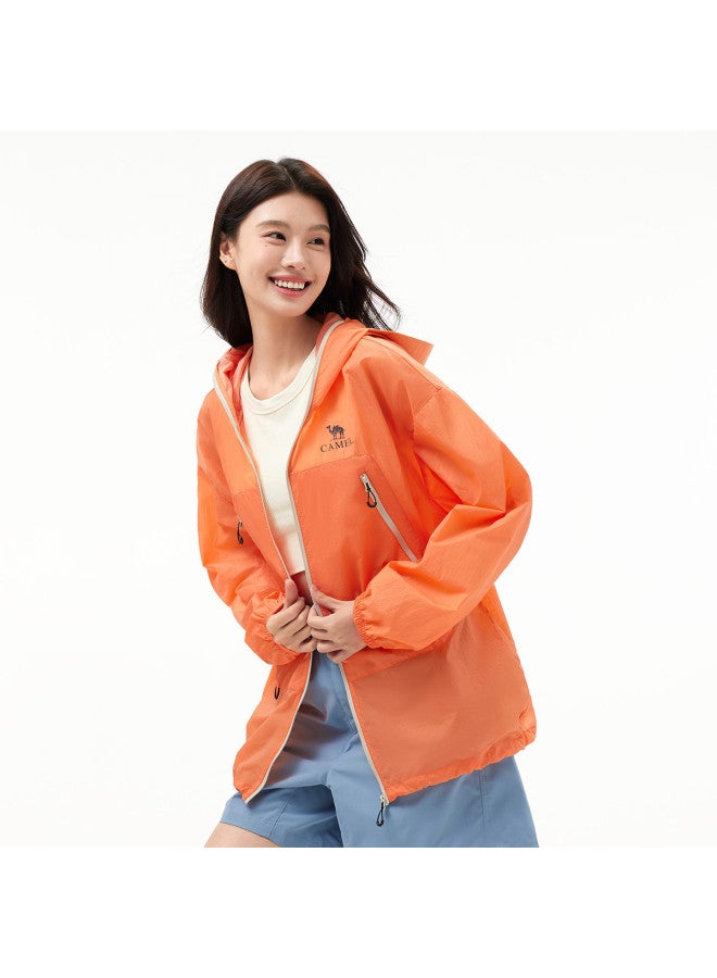 camel Junkai Same Style Outdoor Hooded Sun Protection Jacket 25 Spring Summer Sun Shade Sunscreen Breathable Jacket Unisex Sun Protection Jacket - Image 3