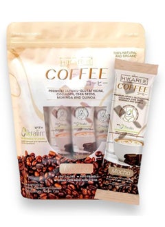 Hikari Hikari Premium Japan Coffee Mocha (L-Glutathione, Collagen, Chia Seeds, Moringa and Quinoa) 10 Sachet 