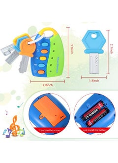 Skylety Musical Smart Remote Key Toy Fake Car Toy Keys With Sound And Lights Fun And Educational Key Toys For Travel Play (Batteries Not Included)  - Image 4