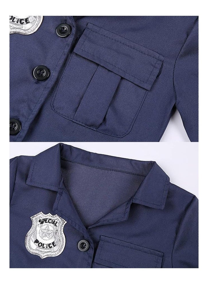 YelaJoy Girls Police Costume,Kids Doctor Costume,Girls Nurse Costume,Kids Firefighter Costume,Costumes for Kids,Role Play Kit with Gift Accessories,Suitable for Children 100-130cm - Image 2