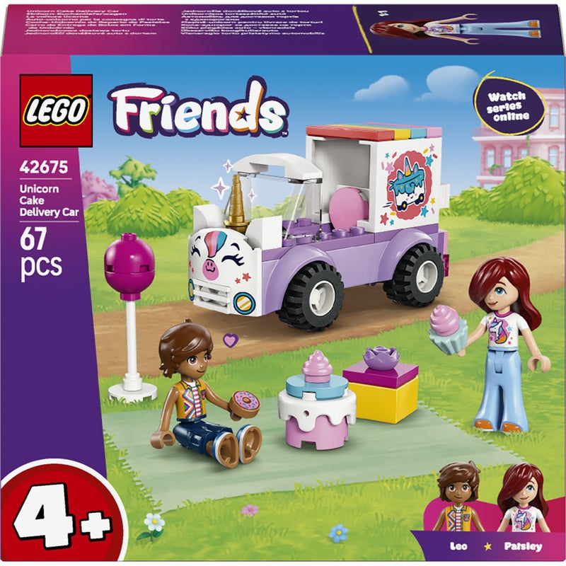 LEGO Friends Unicorn Cake Delivery Car Toy for Kids 42675 (Age 4+, 67 Pieces) - Image 2