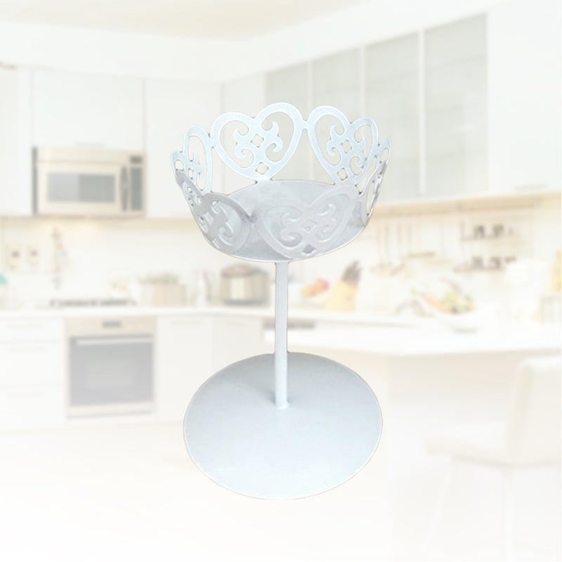 Iron Cake Stand Dessert Display Shelf Candle Holder Table Decoration for Wedding Birthday Party (White) - Image 5