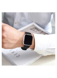 ELTRAZONE Compatible with Apple Watch Band 45mm,Genuine Leather Watch Strap Replacement for Apple Watch Series 7/  - Image 2