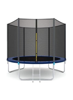 Generic Kids Outdoor Trampoline with Safety Enclosure Net, Ladder Edge Cover and 10ft Garden Jumping Mat  - Image 1