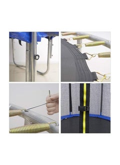 Generic Kids Outdoor Trampoline with Safety Enclosure Net, Ladder Edge Cover and 10ft Garden Jumping Mat  - Image 3