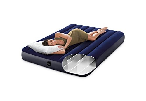 Intex 64758E Dura-Beam Standard Downy Air Mattress: Fiber-Tech, Full Size, 10in Bed Height, 600lb Weight Capacity, Pump Sold Separately - Image 2
