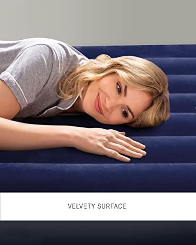 Intex 64758E Dura-Beam Standard Downy Air Mattress: Fiber-Tech, Full Size, 10in Bed Height, 600lb Weight Capacity, Pump Sold Separately - Image 3