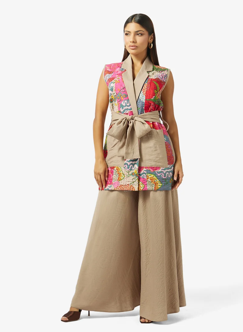 hayas closet Printed blouse and Skirt set