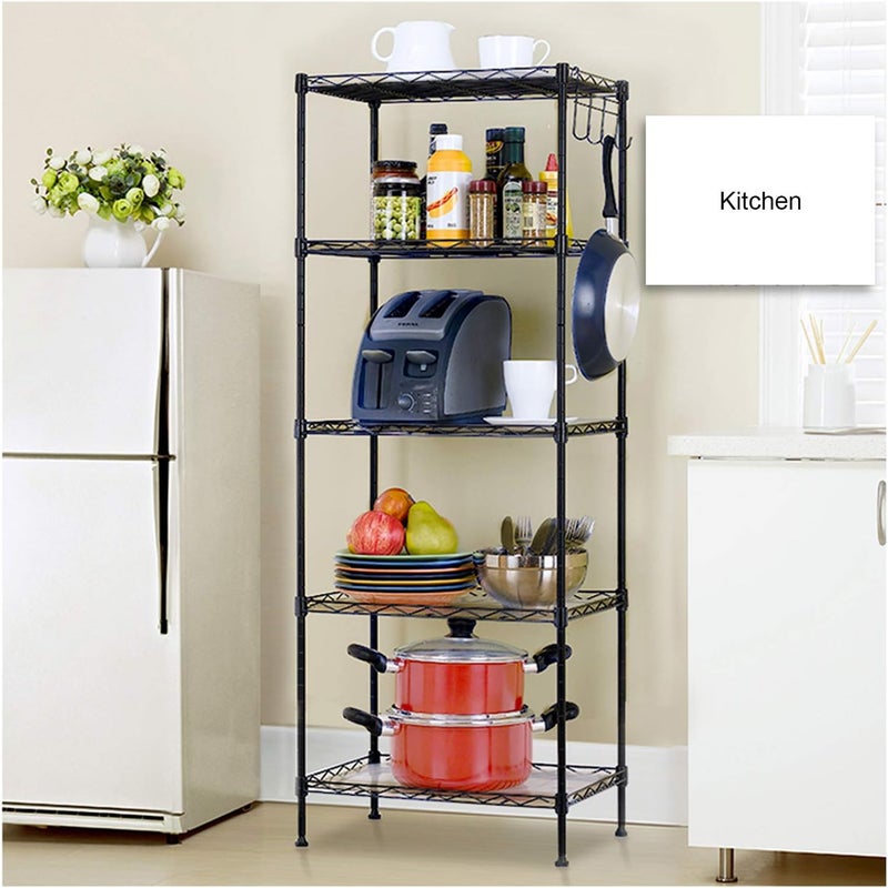 ديسديل ديكديل HOME ORGANIZER رفوف سلكية 5 طبقات ثقيلة قابلة لتعديل الارتفاع رف تخزين سلكي - Image 2