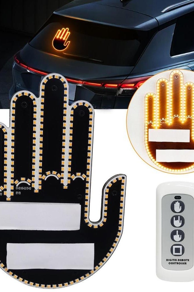 LED Car Hand Gesture Signal Light – Remote Controlled with Multiple Gesture Shapes - Image 1